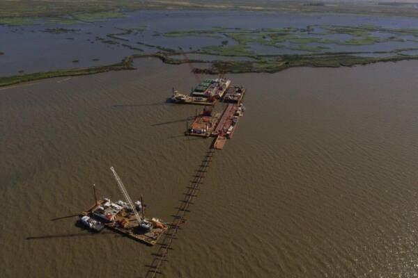 Rigid pipe replacement in California's marshes